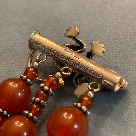 Two Blonde Lizzards Sterling Silver Red Carnelian Bracelet - Picture 9 of 12